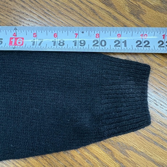 VTG Dana Scott Cardigan Sweater Black Silk Wool Angora Blend Women’s M Elegant - Picture 12 of 14